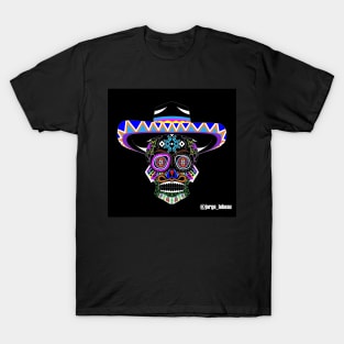 Mariachi charro skull ecopop in day of the dead T-Shirt